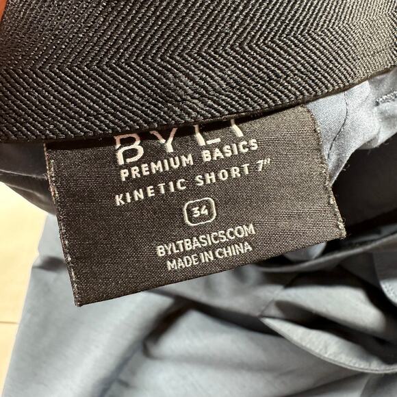 Bylt Kinetic Shorts Mens 34 Blue Basic Performance Golf Athletic Stretch Casual - Picture 3 of 13